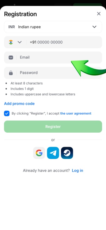 enter a personal data